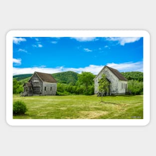 Old School Buildings Near Glenora Falls Sticker